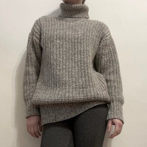 Oversized Zara Knit Turtleneck Sweater